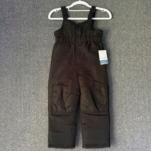 NEW Falls Creek Kids 4T Snow Bib Black Insulated Water Resistant Winter Overalls